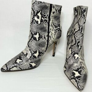NY&Co Snakeskin Ankle Booties Pointed Toe Stiletto Heel Women’s Size 10
